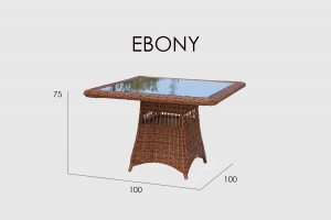 Стол обеденный Ebony квадратный