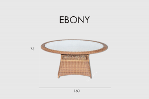 Стол обеденный Ebony  круглый